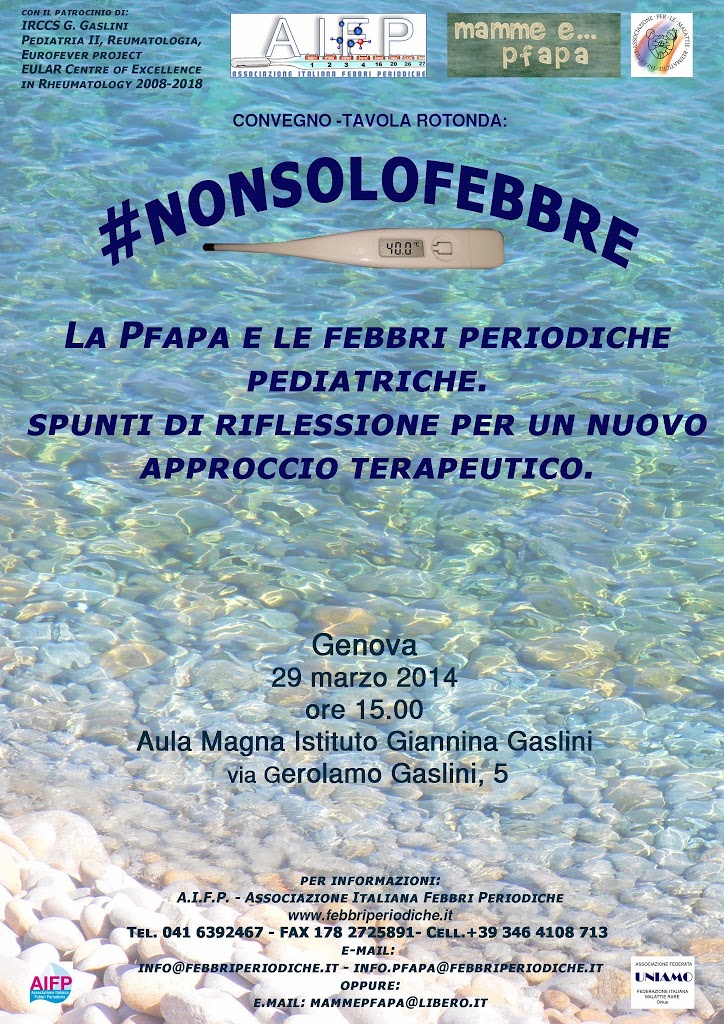 CONVEGNO 29 MARZO 2014 – GENOVA -PFAPA E FEBBRI PERIODICHE